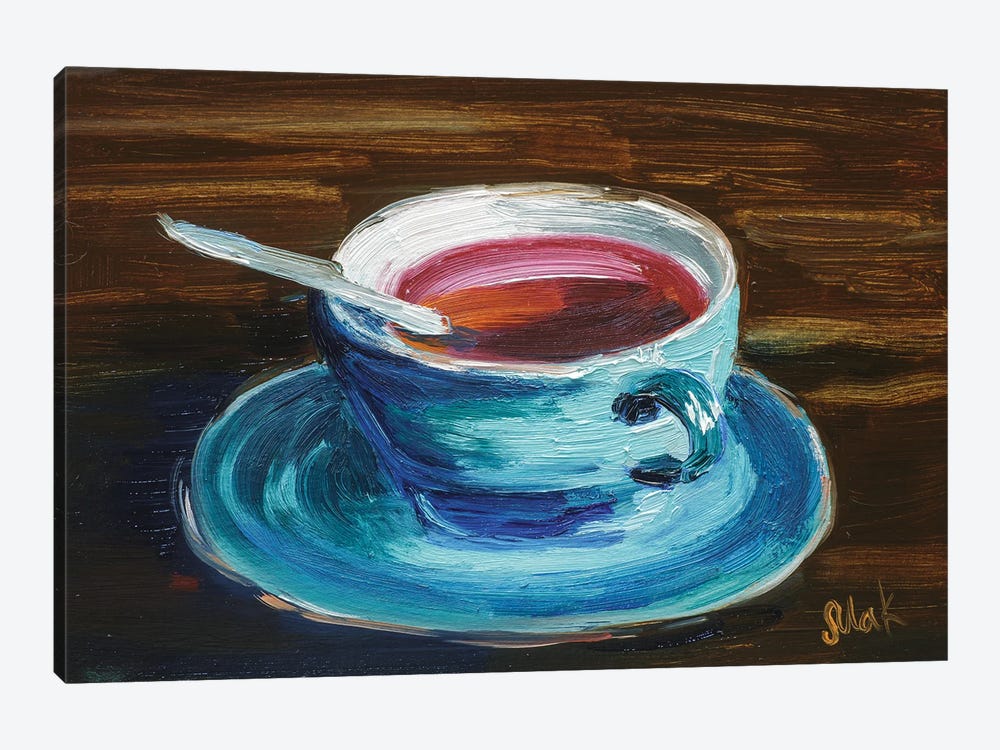 Cup Of Tea by Nataly Mak 1-piece Canvas Art Print