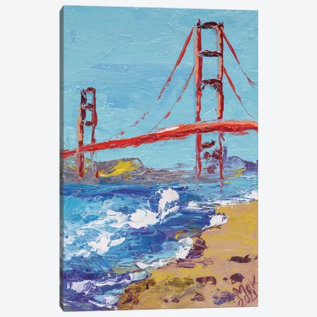 Golden Gate Bridge Canvas Print #NTM188} by Nataly Mak Canvas Art Print