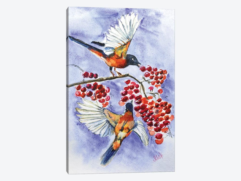 Birds And Rowan by Nataly Mak 1-piece Canvas Print