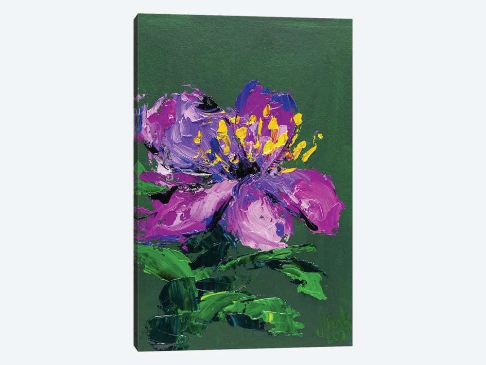 Purple Flower by Nataly Mak 1-piece Canvas Art