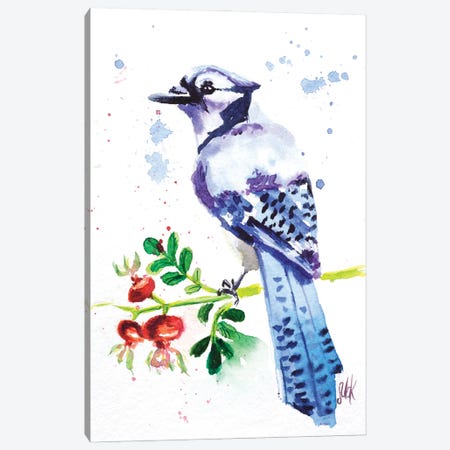 Blue Jay Canvas Print #NTM19} by Nataly Mak Canvas Wall Art