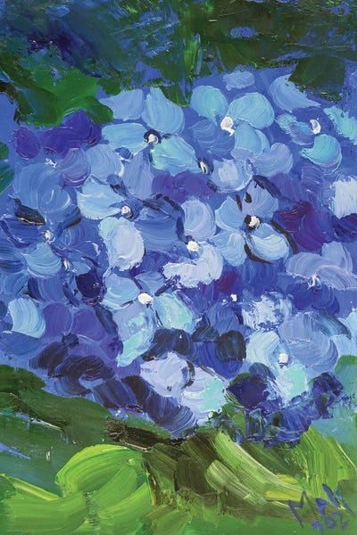 Blue Hydrangea II by Nataly Mak art print