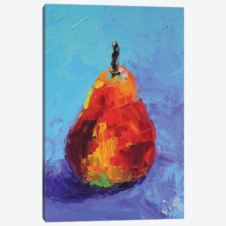 Red Pear Canvas Print #NTM202} by Nataly Mak Canvas Art