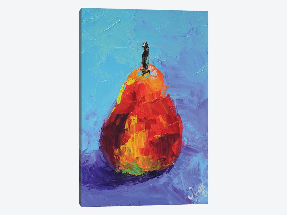 Red Pear by Nataly Mak 1-piece Art Print