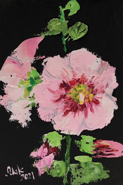 Pink Mallow by Nataly Mak framed wall art