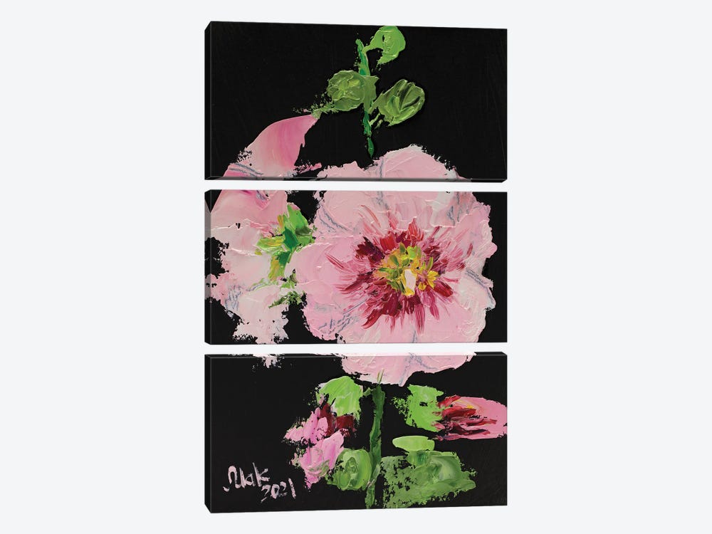 Pink Mallow by Nataly Mak 3-piece Canvas Print