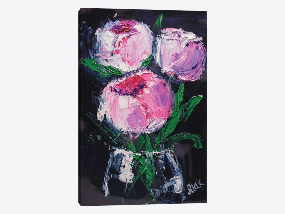 Pink Peonies Bouquet II by Nataly Mak 1-piece Canvas Art