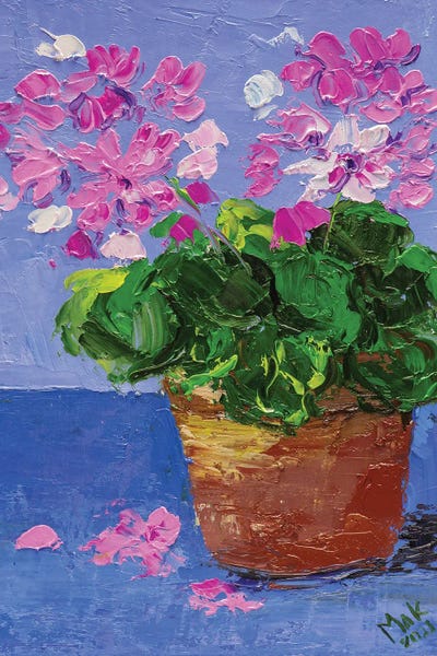 Geraniums: Pink Geranium by Nataly Mak