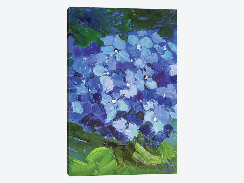 Blue Hydrangea II by Nataly Mak 1-piece Canvas Wall Art