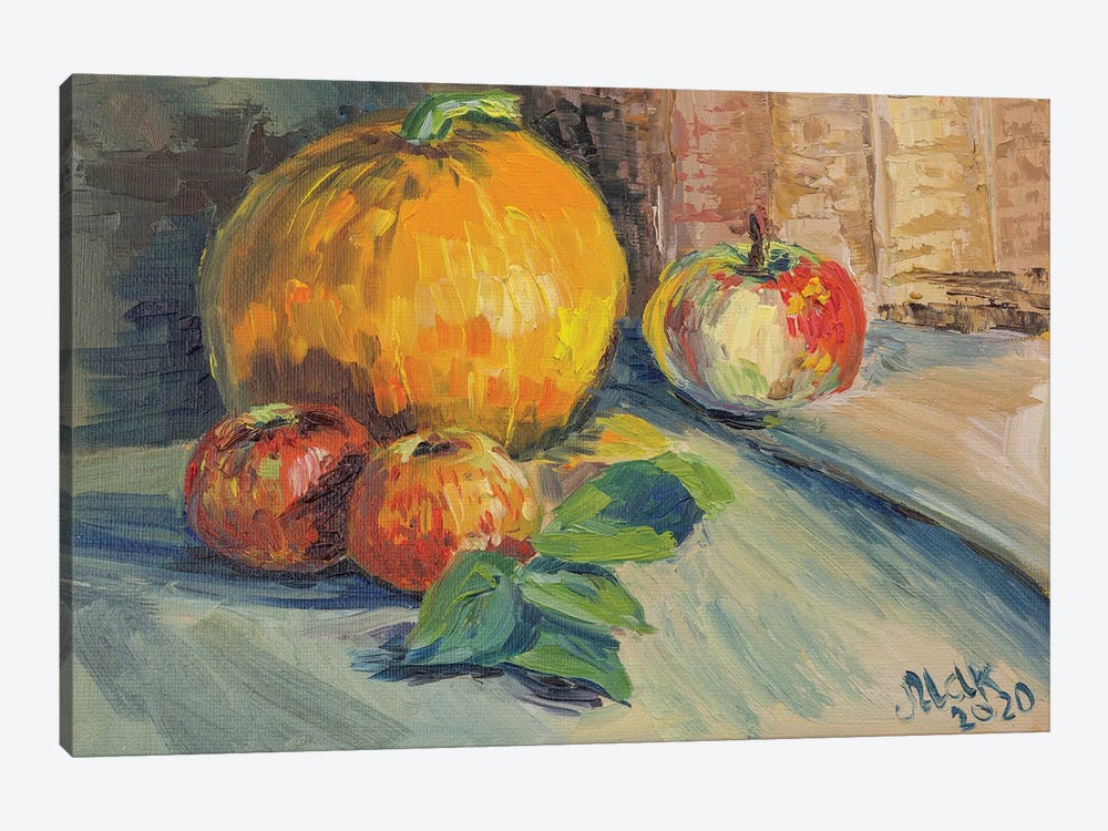 Pumpkin Still Life by Nataly Mak 1-piece Canvas Artwork