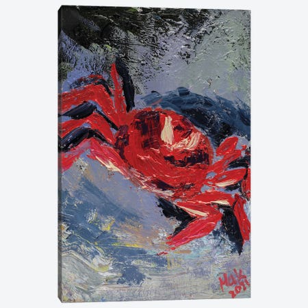 Red Crab Canvas Print #NTM212} by Nataly Mak Art Print