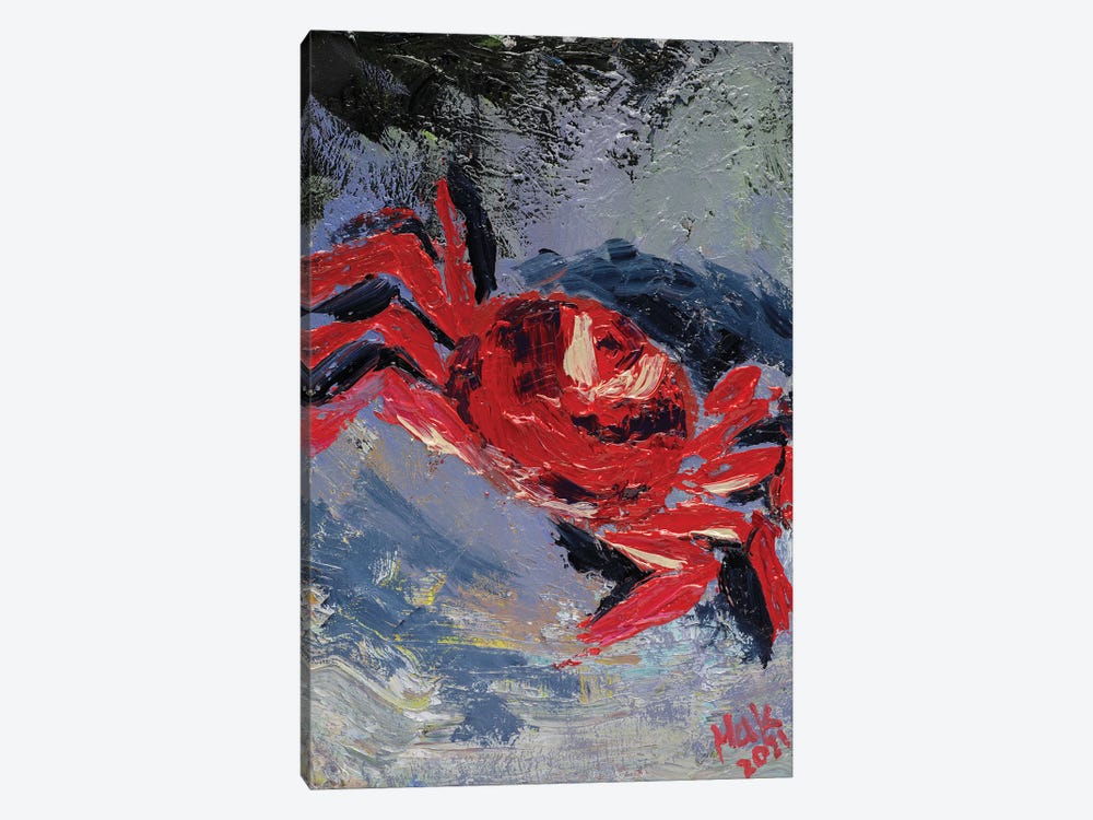 Red Crab by Nataly Mak 1-piece Canvas Wall Art