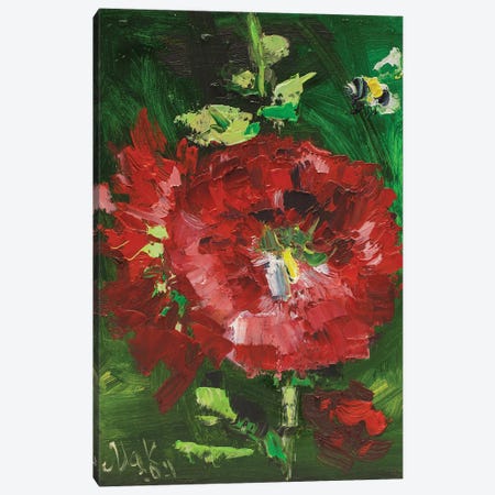 Red Mallow Canvas Print #NTM214} by Nataly Mak Canvas Artwork