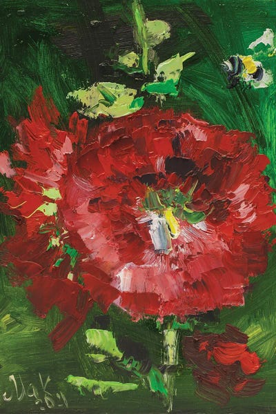 Complementary Colors: Red Mallow by Nataly Mak