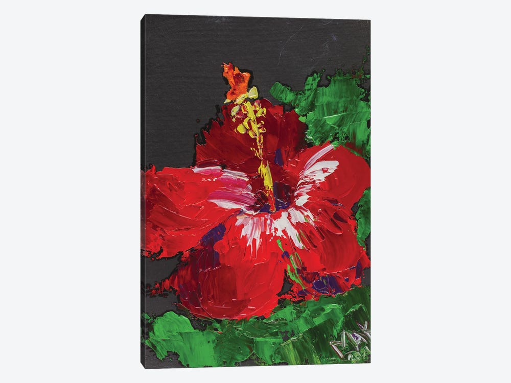 Red Hibiscus II by Nataly Mak 1-piece Canvas Art Print