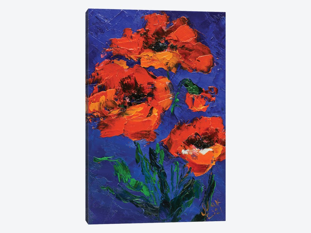 Red Poppies by Nataly Mak 1-piece Canvas Artwork