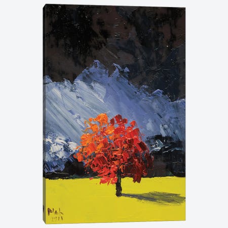 Red Tree Landscape Canvas Print #NTM217} by Nataly Mak Canvas Art