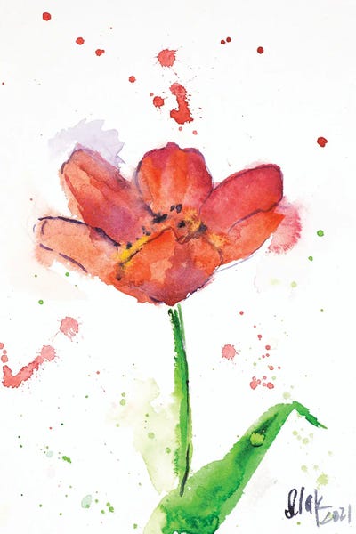 Red Tulip by Nataly Mak framed wall art