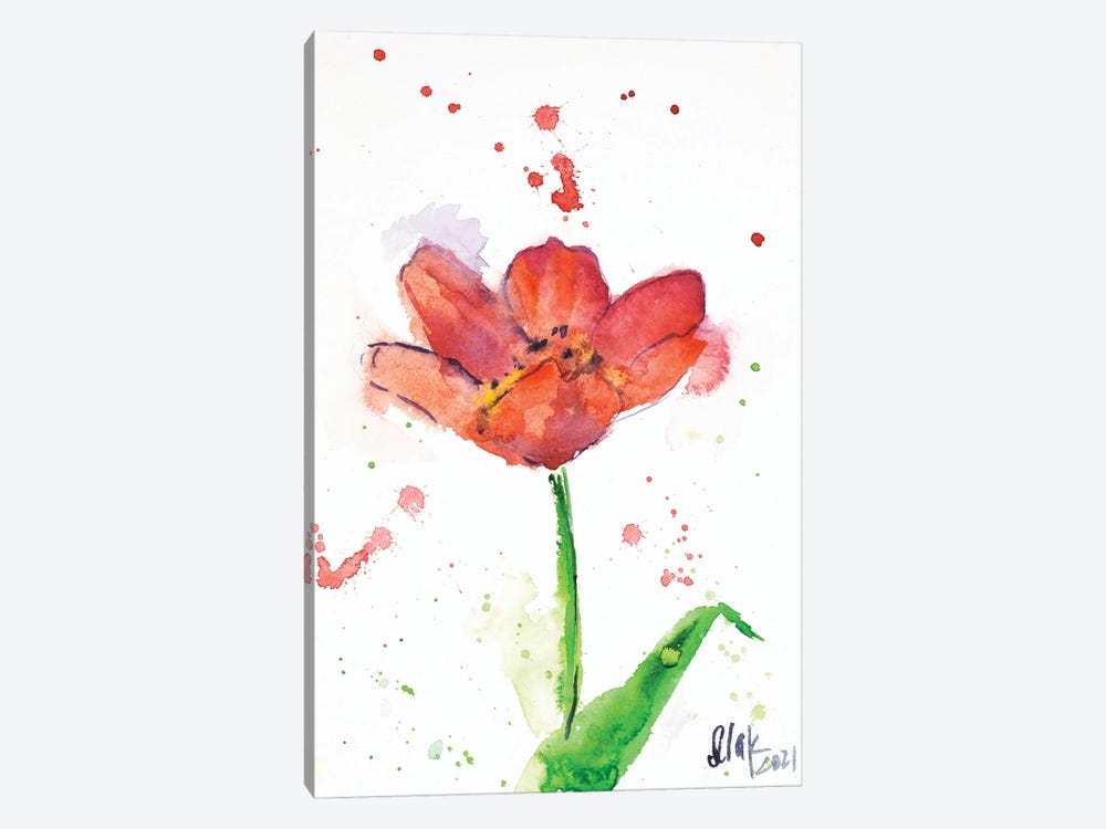 Red Tulip by Nataly Mak 1-piece Canvas Art