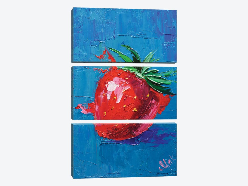 Strawberry by Nataly Mak 3-piece Canvas Artwork