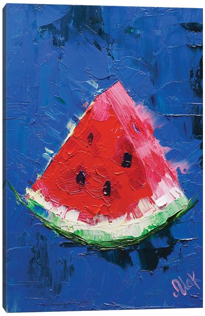 Watermelon Slice Canvas Art Print - Melon Art