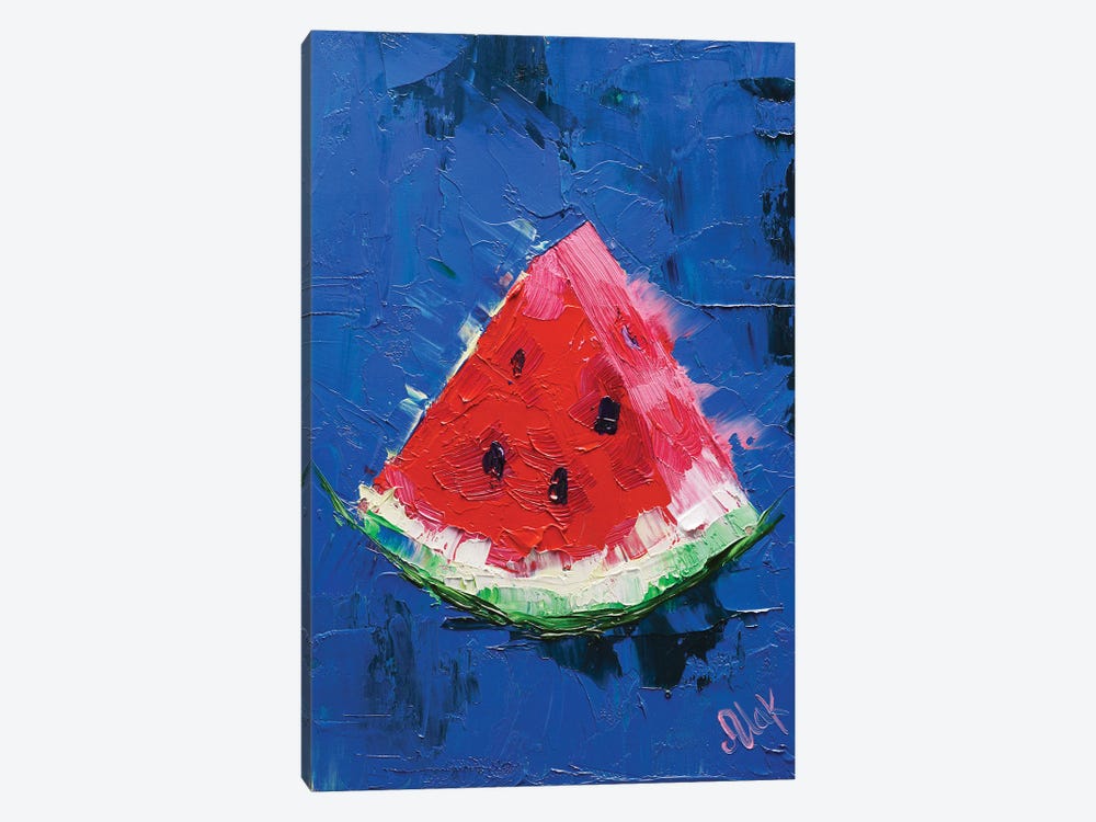 Watermelon Slice by Nataly Mak 1-piece Canvas Wall Art