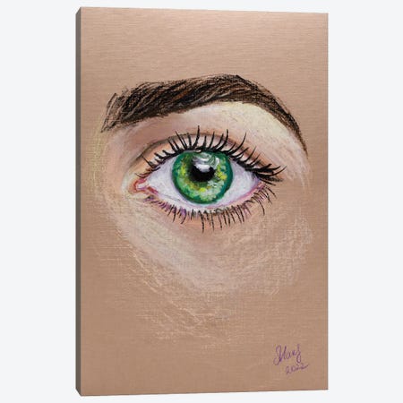Green Eye Canvas Print #NTM235} by Nataly Mak Canvas Wall Art