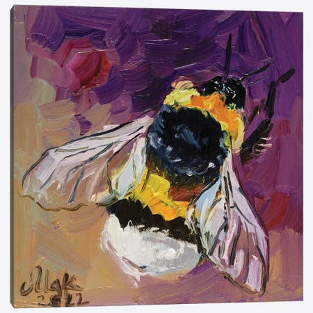 Honey Bee Canvas Print #NTM237} by Nataly Mak Canvas Artwork