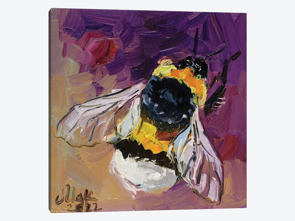 Honey Bee by Nataly Mak 1-piece Canvas Art Print