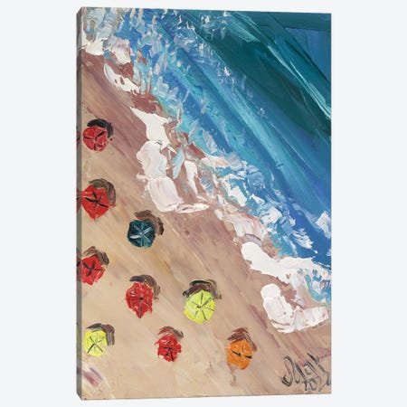Aerial Beach Top View Canvas Print #NTM240} by Nataly Mak Canvas Art