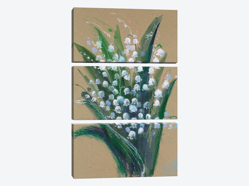 Lily Of The Valley by Nataly Mak 3-piece Canvas Art