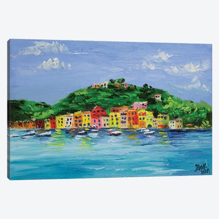 Portofino Italy Canvas Print #NTM255} by Nataly Mak Canvas Wall Art