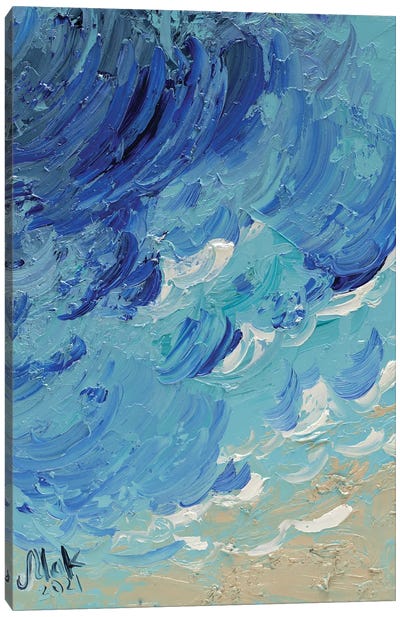 Wave Aerial Beach Canvas Art Print - Nataly Mak
