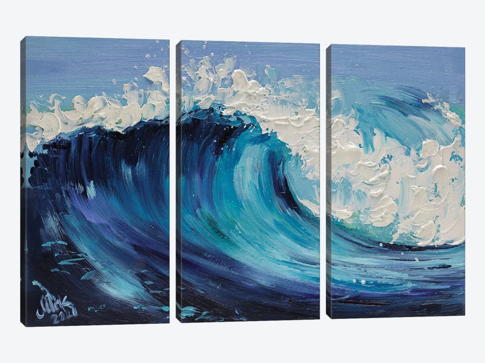 Wave by Nataly Mak 3-piece Canvas Print