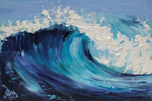 Ocean Blues: Wave by Nataly Mak