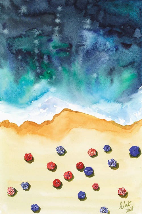 Aerial Beach Laguna Beach by Nataly Mak wall art