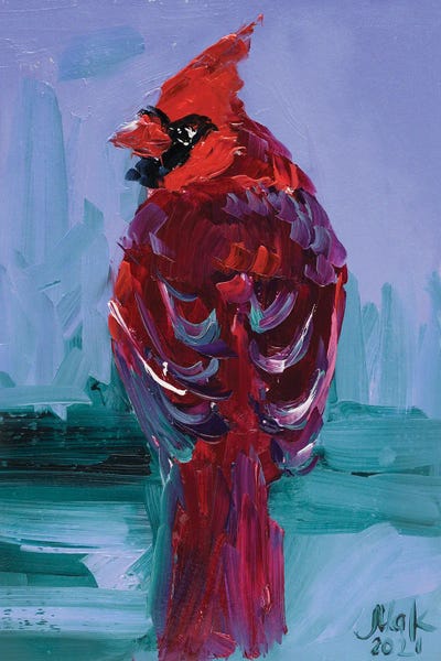 Red Cardinal II by Nataly Mak framed wall art