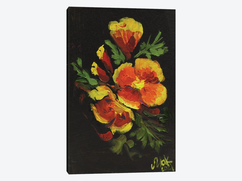 California Poppy II by Nataly Mak 1-piece Canvas Art Print