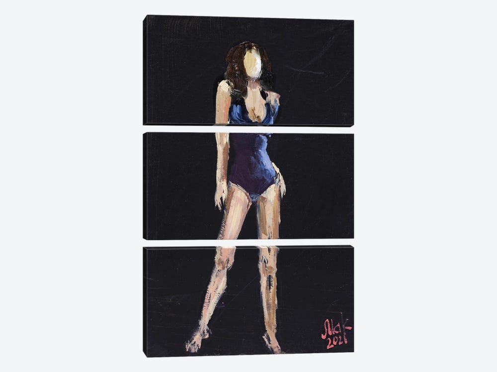 Female Figure by Nataly Mak 3-piece Canvas Wall Art