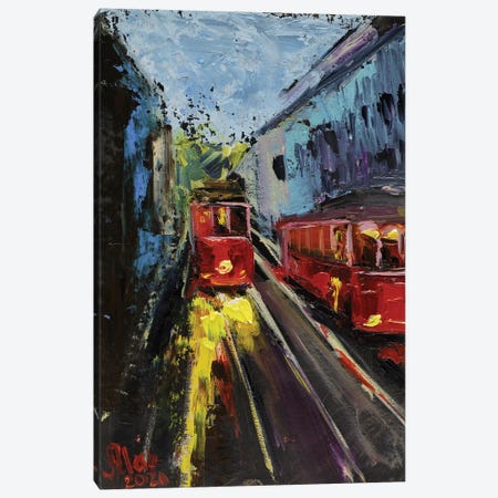 Lisbon Tram Canvas Print #NTM272} by Nataly Mak Art Print