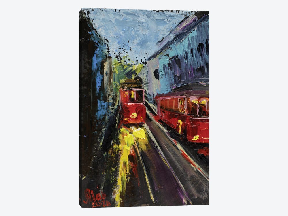 Lisbon Tram by Nataly Mak 1-piece Canvas Artwork