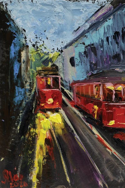 Trains: Lisbon Tram by Nataly Mak