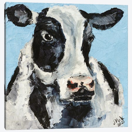 Cow Canvas Print #NTM27} by Nataly Mak Canvas Artwork