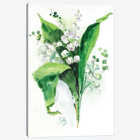 Lily Of The Valley II Canvas Print #NTM281} by Nataly Mak Canvas Art