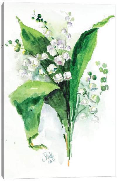Lily Of The Valley II Canvas Art Print - Nataly Mak