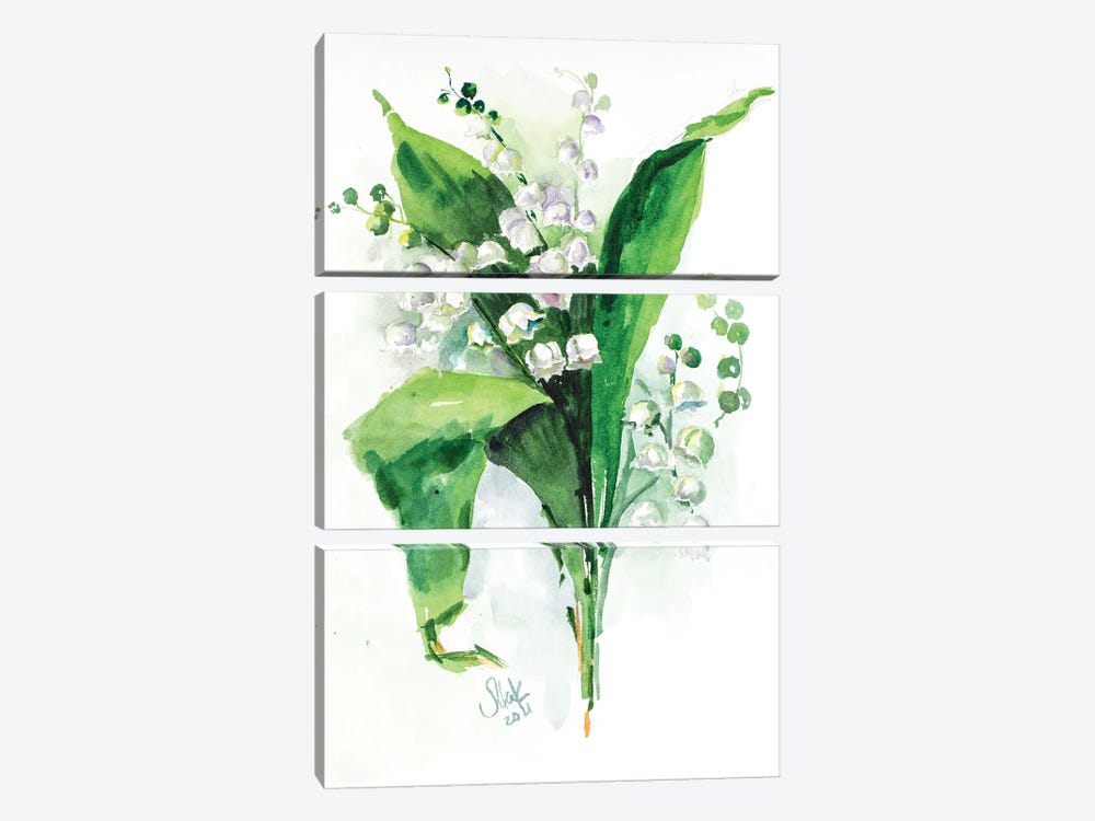 Lily Of The Valley II by Nataly Mak 3-piece Canvas Art