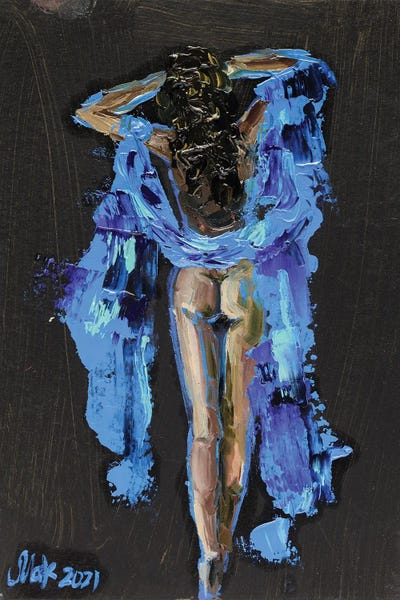 Naked Woman Booty by Nataly Mak framed wall art