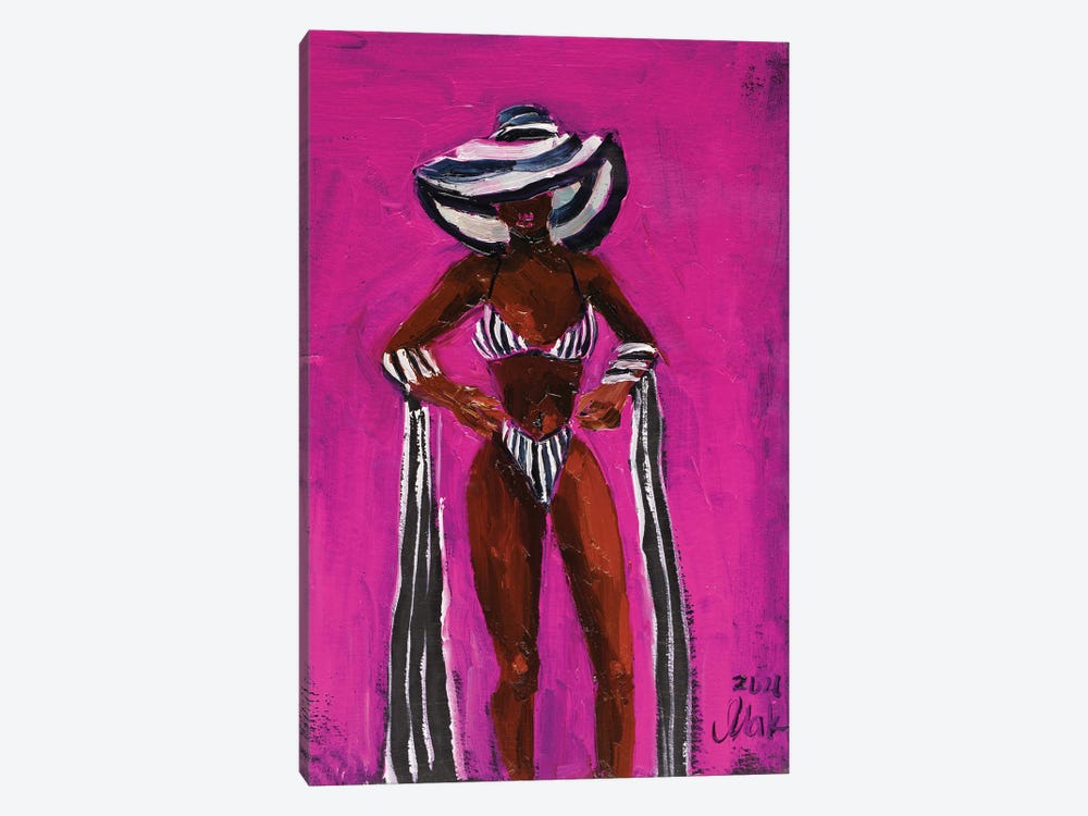 Erotic African American Woman by Nataly Mak 1-piece Canvas Wall Art