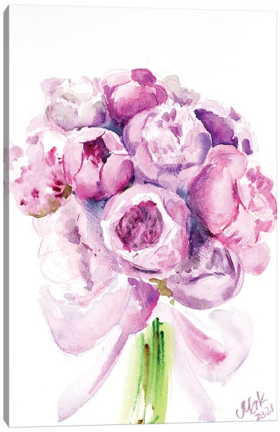 Peony Bouquet I Canvas Art Print - Nataly Mak