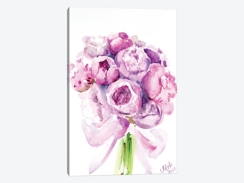 Peony Bouquet I by Nataly Mak 1-piece Canvas Art